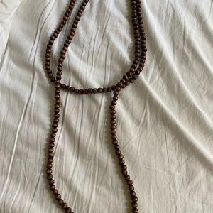 Wood double layer necklace